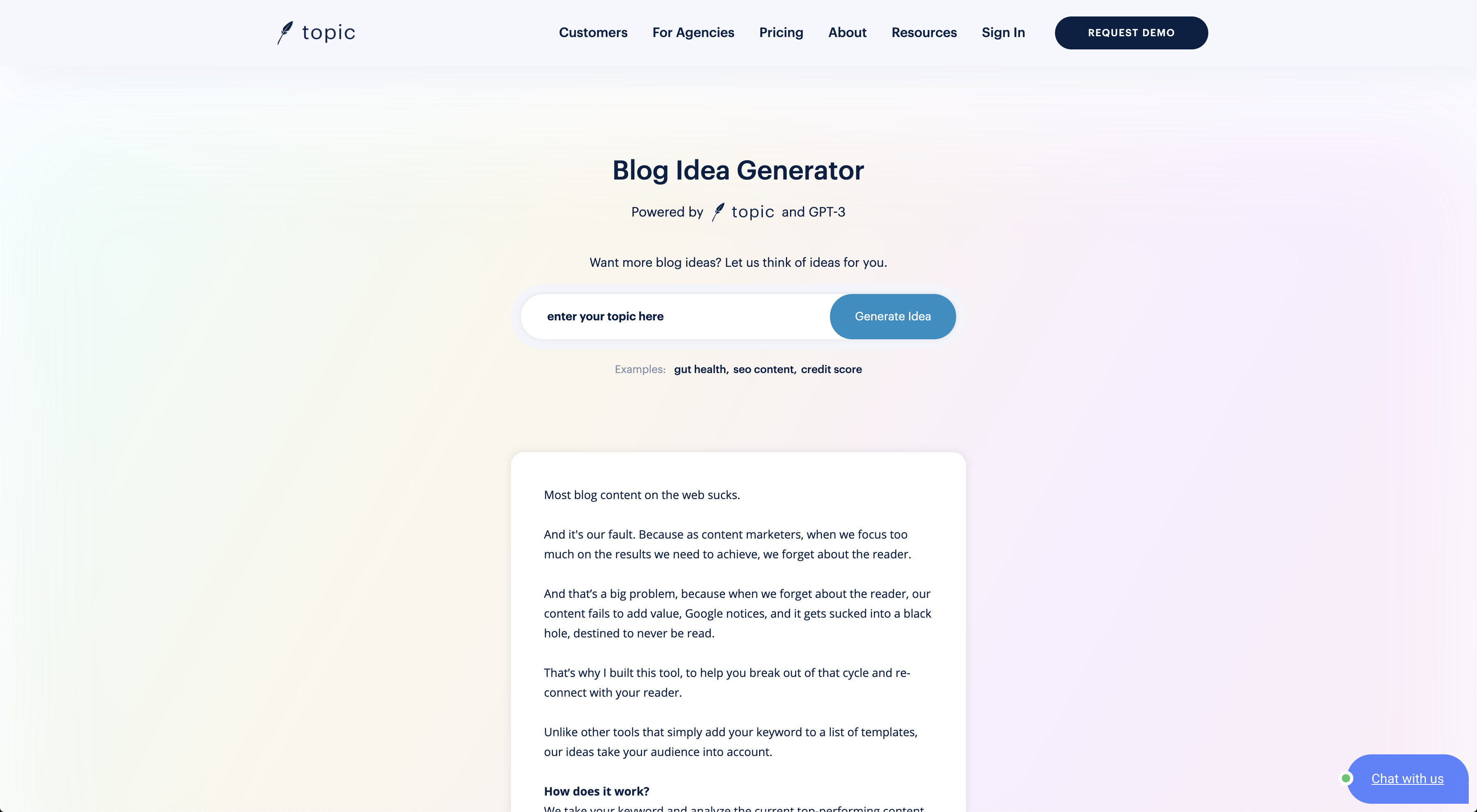 Blog Idea Generator by Topic - скриншот 1