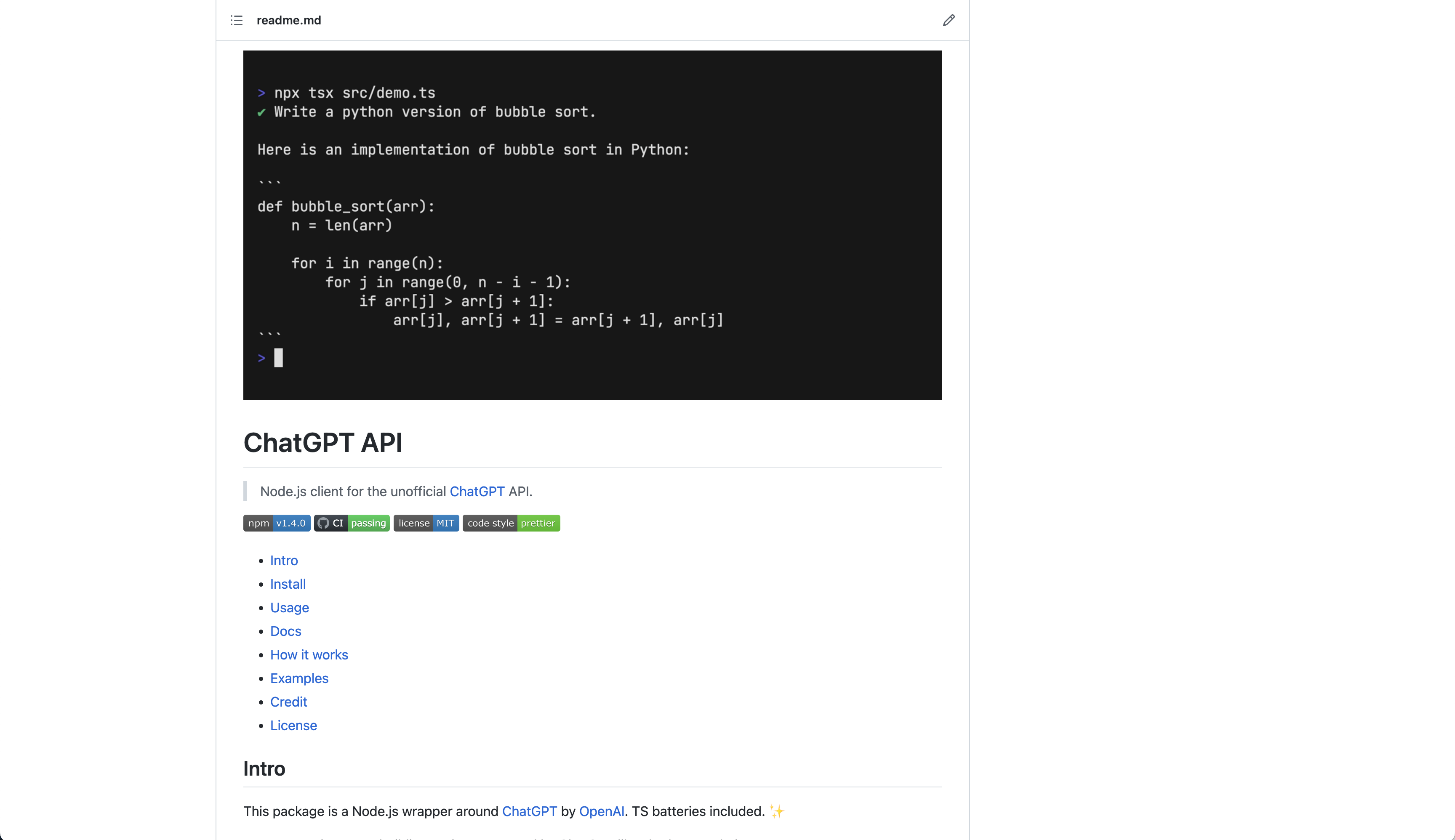 ChatGPT API (unofficial) - скриншот 1