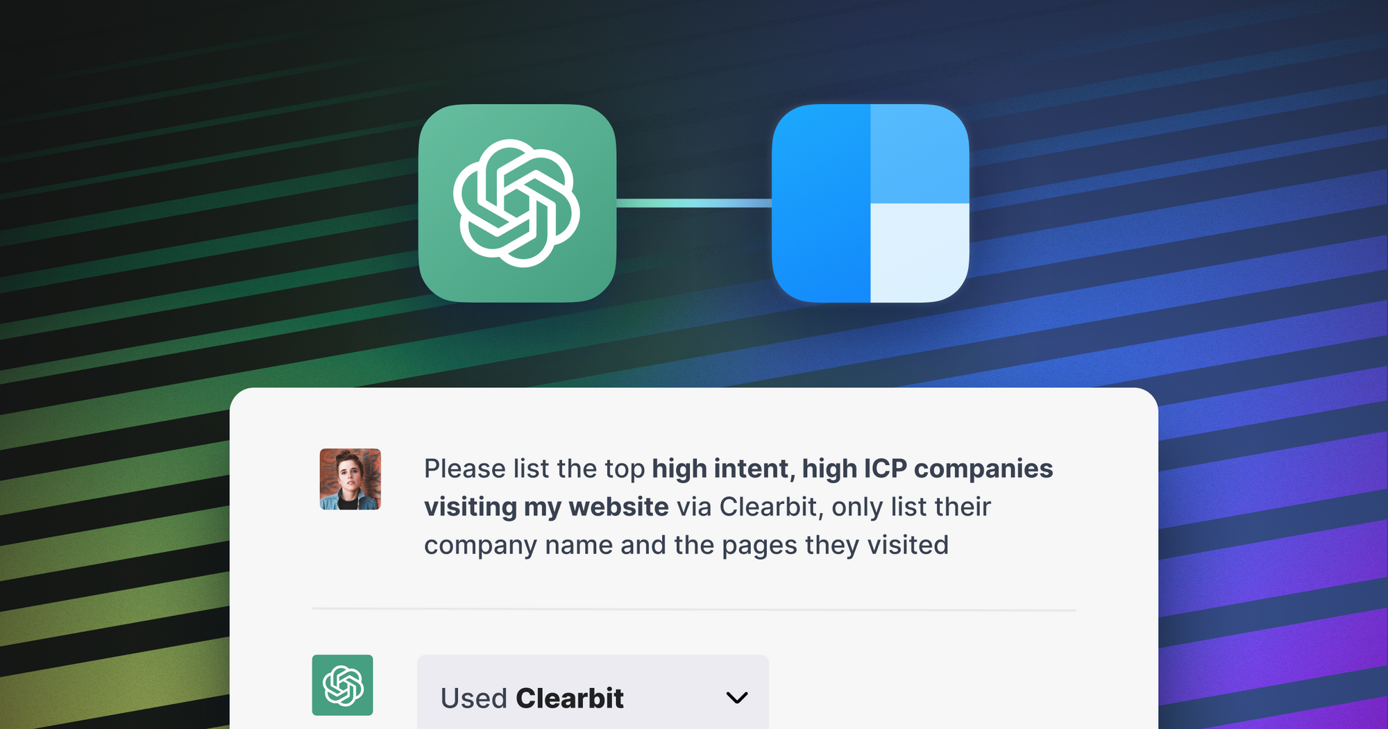 Clearbit ChatGPT Plugin - скриншот 1